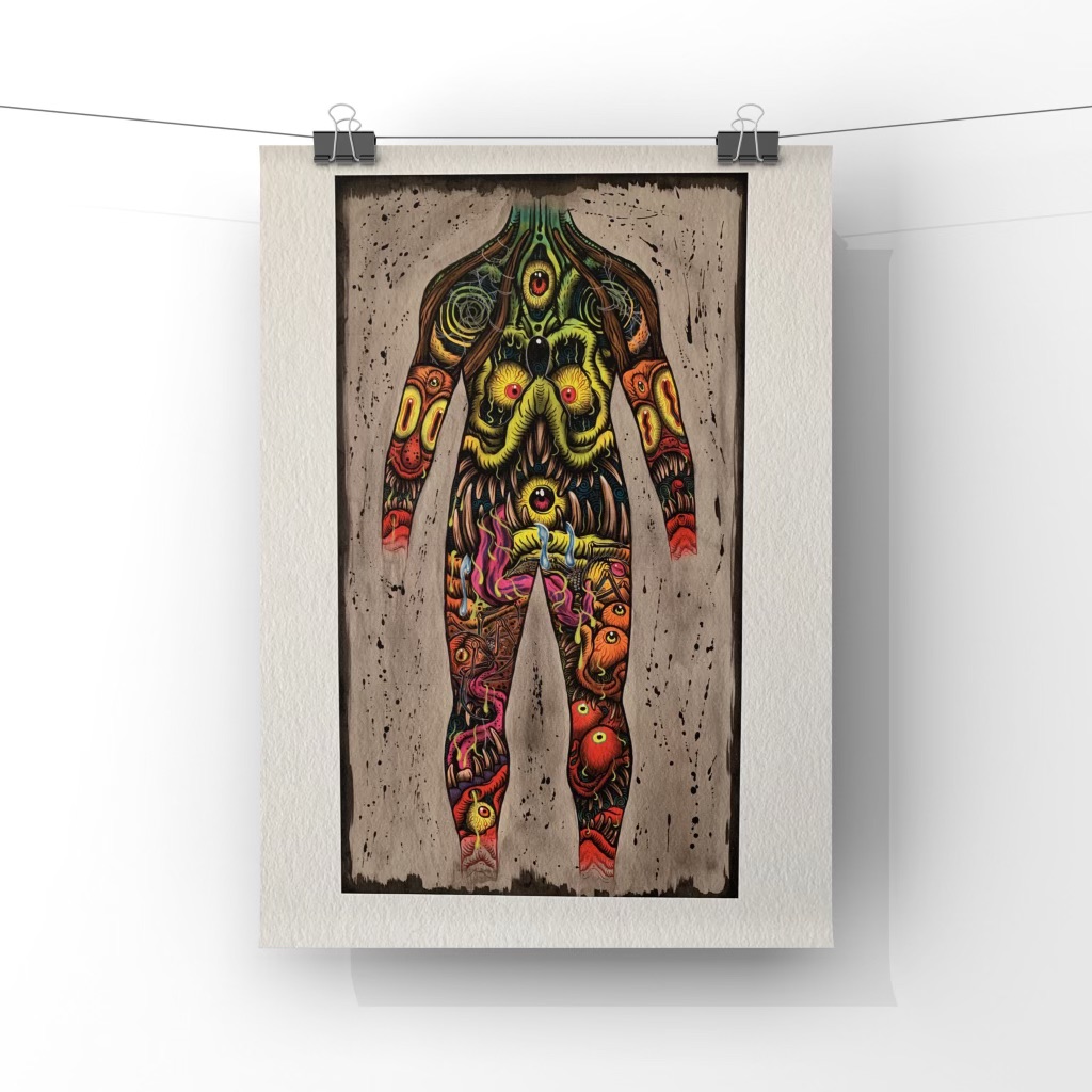 Body Suit Art Print - DZLSK8